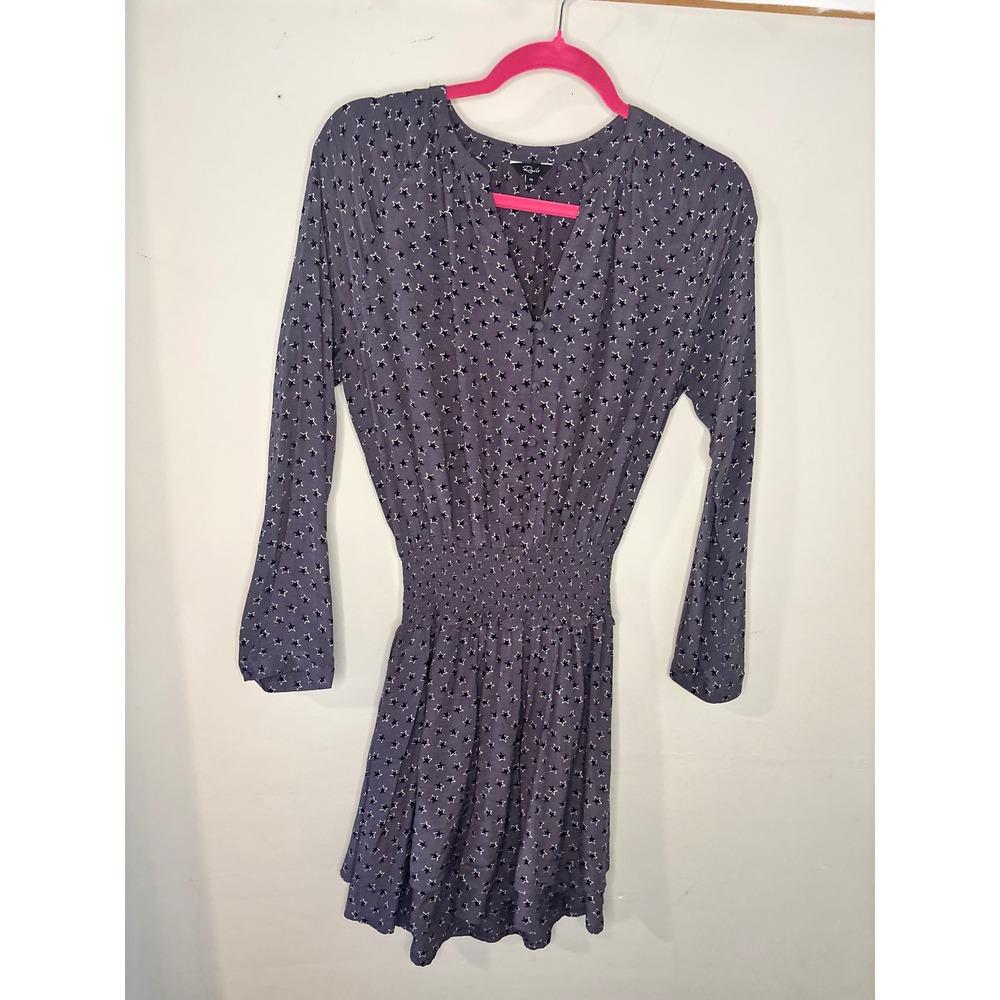 Rails Jasmine Star Print Mini Dress Smocked Waist Boho Night Out XS